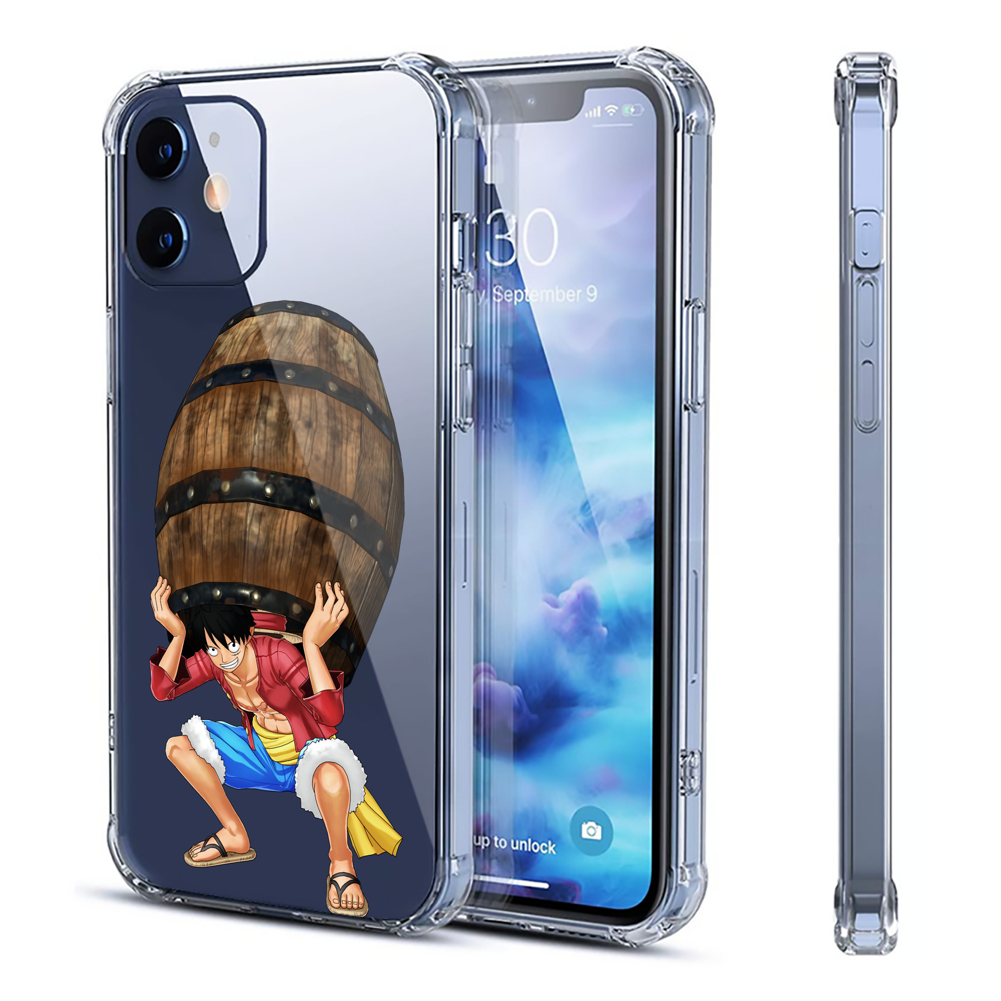 （画像用） ワンピース モンキー・D・ルフィ ONE PIECE Monkey D. Luffy 【iPhone 12シリーズ対応】透明スマホケース（クリアソフトケース）